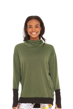 Load image into Gallery viewer, Army Green French Terry Hooded Sweatshirt
