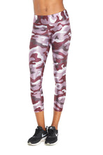 Load image into Gallery viewer, Burgenpurp Camo Tall Band Capri Leggings