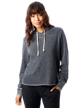 Load image into Gallery viewer, Day off burnout french terry hoodie Black