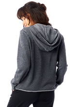 Load image into Gallery viewer, Day off burnout french terry hoodie Black
