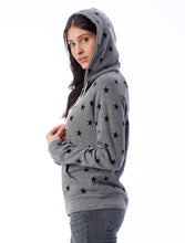 Load image into Gallery viewer, Adrian printed eco-fleece zip hoodie Stars