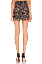 Load image into Gallery viewer, EMBROIDERED VELVET MINI SKIRT