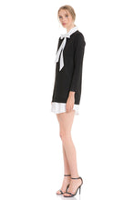 Load image into Gallery viewer, SWEATER DRESS W/ SHIRT COLLAR&amp;BOTTOM