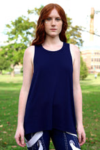 Load image into Gallery viewer, Navy Mushy Racer Tank