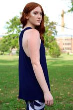Load image into Gallery viewer, Navy Mushy Racer Tank
