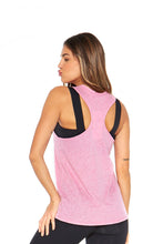 Load image into Gallery viewer, Pink Tri-Blend Muscle Racerback Tank