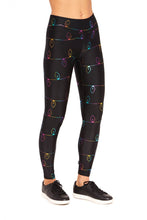 Load image into Gallery viewer, Rainbow Lights Foil Tall Band Leggings