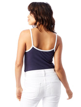 Load image into Gallery viewer, Ringer Vintage Jersey Cami Tank Top Navy