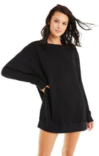 Load image into Gallery viewer, French Terry Roadtrip Sweater | Jet Black-Poly Dye