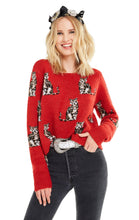 Load image into Gallery viewer, Seeing Cats Dali Sweater | Scarlet