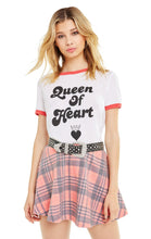 Load image into Gallery viewer, Queen of Heart Johnny Ringer Tee | Clean White Scarlet
