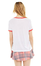 Load image into Gallery viewer, Queen of Heart Johnny Ringer Tee | Clean White Scarlet