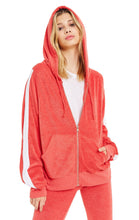 Load image into Gallery viewer, Sport Carta Zip Hoodie | Scarlet Clean White