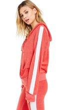 Load image into Gallery viewer, Sport Carta Zip Hoodie | Scarlet Clean White
