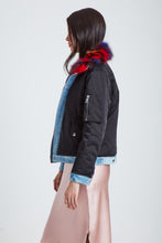 Load image into Gallery viewer, The Colliding Galaxies Reversible Denim Bomber