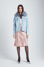 Load image into Gallery viewer, The Parallax Distressed Denim Jacket - Blue