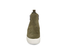 Load image into Gallery viewer, WEDGIE-P OLIVE SUEDE