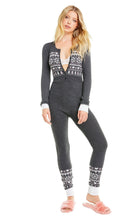 Load image into Gallery viewer, Fair Isle Love Sleep-In Onesie | Clean Black