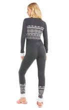 Load image into Gallery viewer, Fair Isle Love Sleep-In Onesie | Clean Black