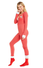 Load image into Gallery viewer, Holiday Fox Sleep-In Onesie | Scarlet Clean White