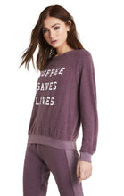 Load image into Gallery viewer, Coffee Saves Lives Baggy Beach Jumper | Crushed Berry