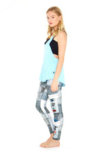 Load image into Gallery viewer, Denim Sequin Patchwork Leggings