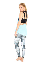 Load image into Gallery viewer, Denim Sequin Patchwork Leggings