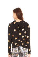 Load image into Gallery viewer, Rose Gold Stars Foil Cross Back Hoodie