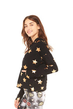 Load image into Gallery viewer, Rose Gold Stars Foil Cross Back Hoodie