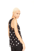 Load image into Gallery viewer, Silver Starry Eyed Skull Foil Racerback Tank