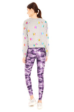 Load image into Gallery viewer, Ultra Violet Heathered Camo Tall Band Leggings